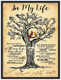 In My Life -- 16 -- Black Framed 18”x24” -- gelato