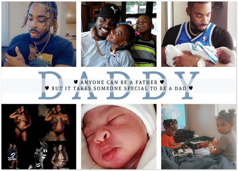 Daddy Family Prints -- Unframed  5''x 7'' -- Anyone can be a father