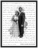 Lyrics -- Rob & Laura 6/20/2020 -- Black framed  16"x20" -- gelato