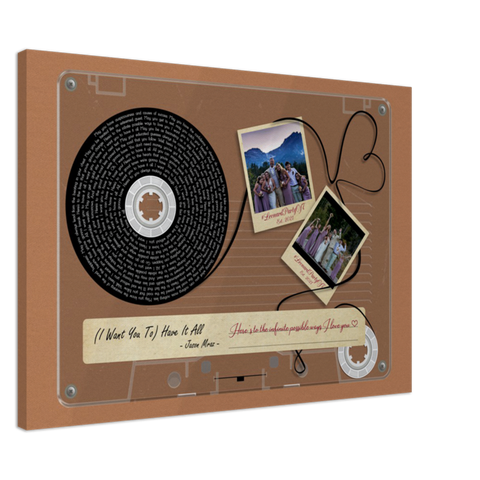 Cassettes-Tape Prints -- Canvas 28"x40" -- #LeonardPartyOf7