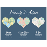 Map poster -- Brandy & Adam -- 20x28 -- Gelato