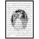 Lyrics -- Daniel and Kayli 02/07/2021 -- Black framed 18x24 -- Gelato