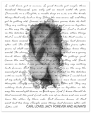 Lyrics -- Carl loves Jacy  -- Poster 8x10 -- Gelato