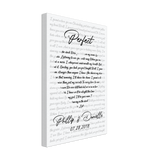 Lyrics Song --  Canvas12"X18" -- Phillip & Danielle