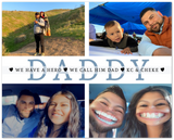 Daddy Family Prints -- Unframed  8''x10'' -- DAD ,KC & Cheke