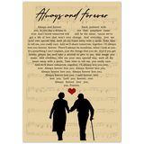 Lyrics --  Always and Forever -- 28x40 -- Gelato