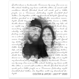 Music Lyrics Song -- Unframed 8''x10'' -- Colter & Laycie