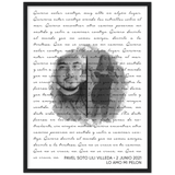 Music Lyrics Song -- Black Framed 18”x24” -- Pavel  soto lili villeda