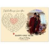 Lyrics -- Jeremy & Brittany 01.27.2021 -- 5x7 -- gelato