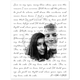 Lyrics Song -- poster/ 6''x 8'' --  jt + em