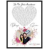 Lyrics -- Dhivya & Srini 18/10/2020 -- Black framed 18x24 -- Gelato