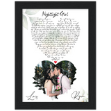 Lyrics -- Ryan & Lois 05.27.2018 -- White Framed 6”x8” -- Gelato