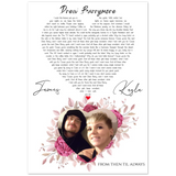Lyrics -- Kayla and james from then til always -- 28x40 -- Gelato