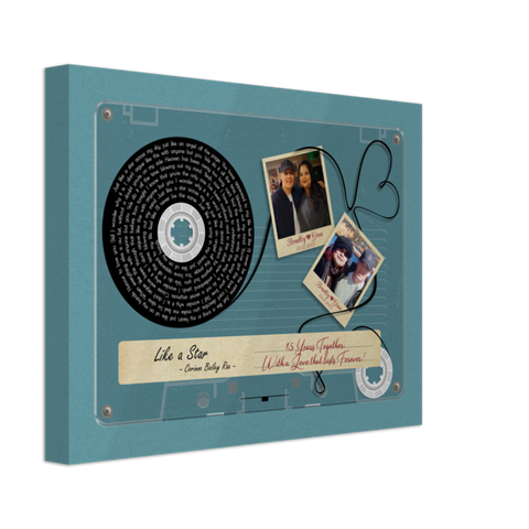 Cassette -- Bradley & Gina 03.17.2007 -- Canvas 11x14 -- gelato