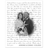 Music Lyrics Song -- Unframed 8''x10'' -- Adrienne & Conrad