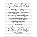 Gelato Poster 8x10 - So This is Love - Mike and Becky