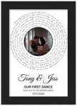 Vinyl poster -- Tony & Jess --  Black Framed 5”x7” -- gelato