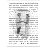 Lyrics Song -- Poster/ 5''x 7'' -- James and Gaby