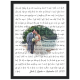 Music Lyrics Song -- Black Framed poster/ 12”x16” -- Jack & Lynda