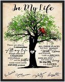 in My Life Lyrics -- Black framed poster/ 16"x20" -- 2 -- gelato
