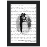 Music Lyrics Song -- Black Framed 5”x7” -- Jasmine & Jayden Edwards