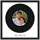 Song Record -- Black Framed Square/ 12''x12'' -- Josiah & Grace