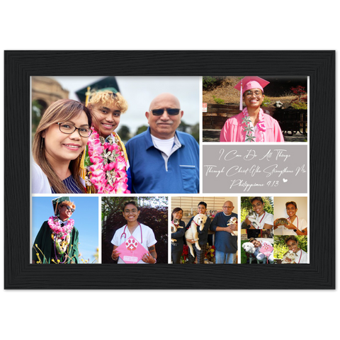 Philippians 4:13 -- Black Framed 5x7 -- Gelato