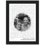 Lyrics -- Brian & Mike 03/27/2020 -- Black framed 6x8 -- Gelato