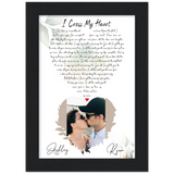 Lyrics Song -- Black Framed poster / 5”x7” -- Ryan and Ashley