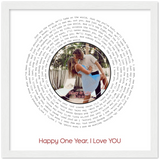 Vinyl -- Riley & Lily -- White Framed square 12''x12'' -- Gelato