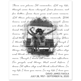 Lyrics -- David James Faiola -- 8x10 -- Gelato