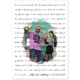 Lyrics Song -- Poster/ 5''x 7'' -- Ally and Anthony
