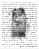 Music Lyrics Song -- Unframed  8''x10'' -- Amanda and Brandy