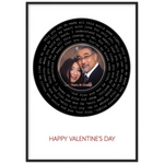 Vinyl -- Toru & Donaji Happy Valentine's Day -- Black framed 28x40 -- Gelato