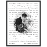 Lyrics -- Ben & Ally 03.07.2021 -- Black framed 18x24 -- Gelato
