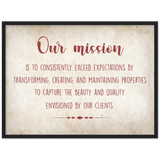 Print poster -- quality envisioned by our clients -- Black framed 18x24 -- Gelato