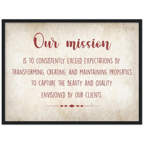 Print poster -- quality envisioned by our clients -- Black framed 18x24 -- Gelato