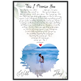 Lyrics -- Will & Jhoy 02.17.2012 -- Black framed 28x40 -- gelato