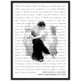 Cassette -- Josh & Kayla  01.24.2021 -- Black framed 18x24 -- Gelato