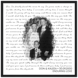Music Lyrics Song -- Black Framed 20''x20'' -- Don & Kaleea