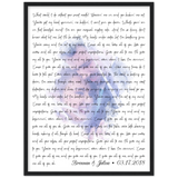 Lyrics -- Brennan & Jalisa 03/17/2018 -- Black framed 18x24 -- Gelato