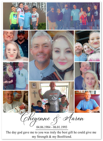 Dad Family Love -- Unframed  5''x 7'' -- Cheyenne & Aaron