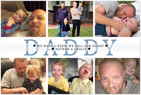 Daddy Family Prints -- Unframed 12''x18'' -- Nathan & Gracie