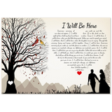 Lyrics Song -- Poster/ 28''x40'' -- I Will Be Here (Steven Curtis Chapman)