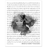 Lyrics Song -- Poster/ 8''x10'' -- Brad & Sadie