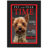 Dog poster -- Bailey (style 1) -- Black framed 5x7 -- Gelato