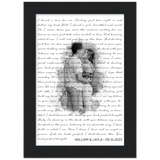 Lyrics -- William & Layla 05.14.2022 -- Black frame 5x7 -- Gelato
