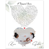 Love Anniversary -- Poster/ 8''x10'' -- Kara & Saher 6/17/2022