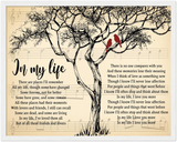 Song Lyrics --  In my life -- 33 -- White Framed 20x16 -- Gelato