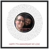 Vinyl --  Allen & Tricia-Ann -- Black frame 20x20 -- Gelato